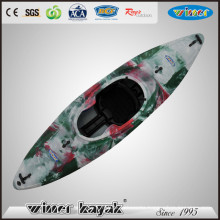 Plastic White Water Kayak with Spray Skirt